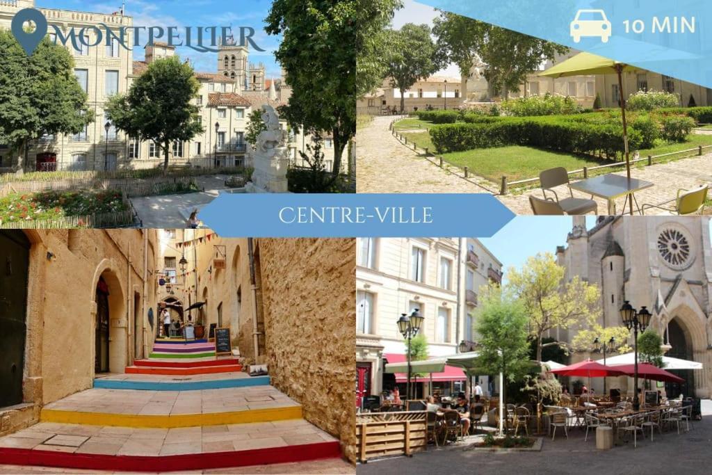 016- T2 Tropisme, Appart 1 Chambre,Clim,Wifi,Parking Montpellier Exterior photo